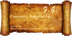 Fancsali Gabriella névjegykártya